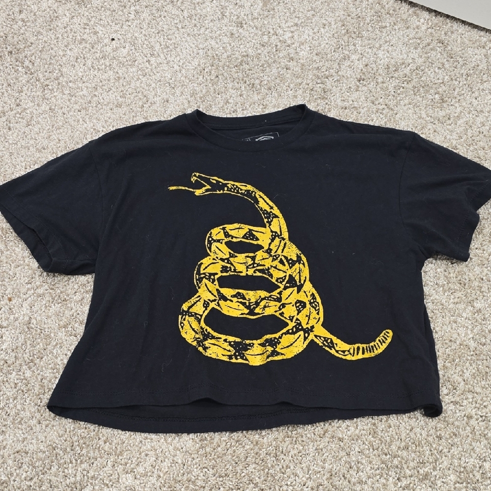 Born Primitive Don't Tread On Me Crop